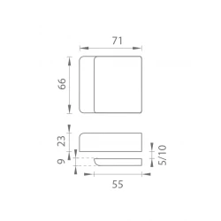 TI - Protikus pre zámok na sklo 4019 BIM - biela matná (152)