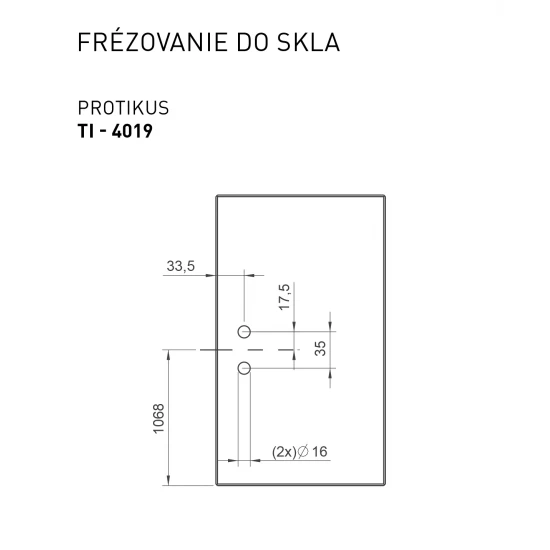 TI - Protikus pre zámok na sklo 4019 BIM - biela matná (152)