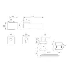 TI - CUBO/LINHA2 - HR 3230/2730 CIM - čierna matná (153) TI - CUBO/LINHA2 - HR 3230/2730 CIM - čierna matná (153)