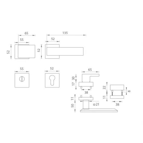 TI - CUBO/LINHA2 - HR 3230/2730 GRM - grafit matný (141)