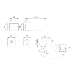 TI - CUBO/CINTO - HR 3230/2732 NIM - nikel matný (142) TI - CUBO/CINTO - HR 3230/2732 NIM - nikel matný (142)