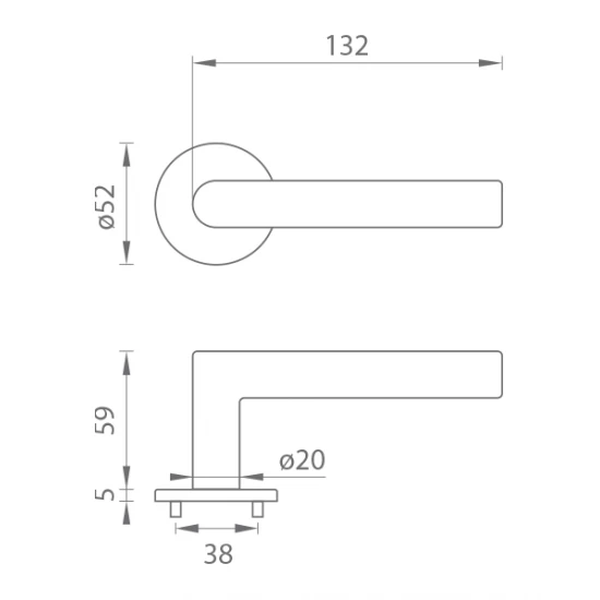 TI - FAVORIT - R 4002 5S MEM PVD - meď matná PVD (160)