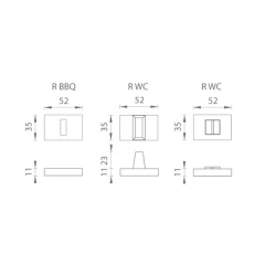 TI - ROZETA - RT GRM - grafit matný (141) TI - ROZETA - RT GRM - grafit matný (141)