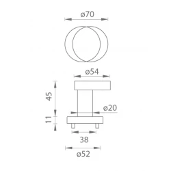 TI - Guľa vyosená - R 2273 NEM - nerez matná (16)