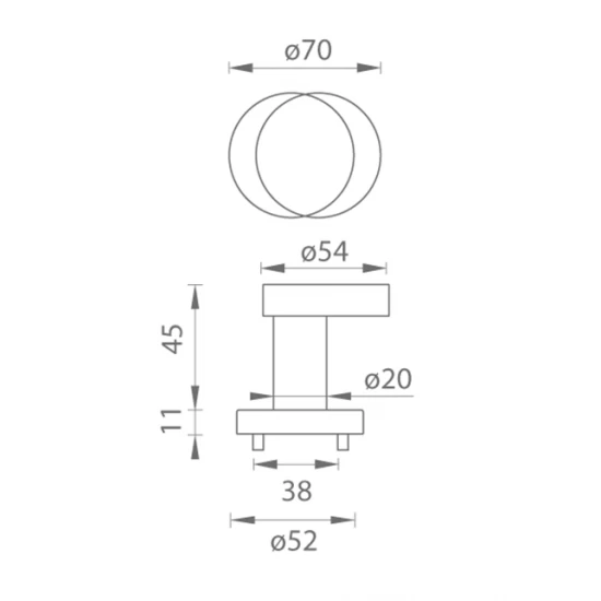 TI - Guľa vyosená - R 2273 NEM - nerez matná (16)