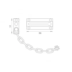 TI - Retiazka na dvere - 650 NIM.LL - nikel matný (36)
