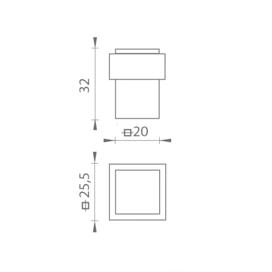 TI - Podstavec pod zarážku - 2617 BRM - bronz matný (77)