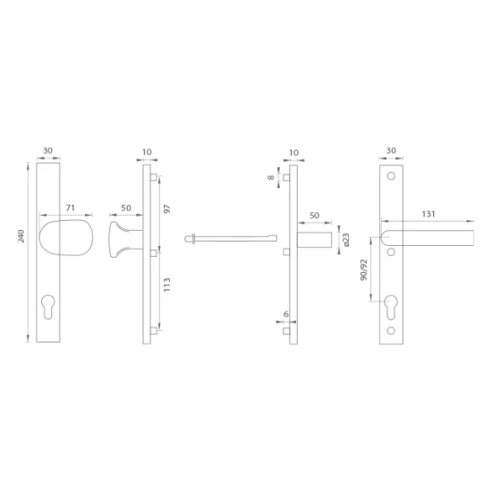 WA - FELIX H2 HNM - hnedá matná (RAL 8017)